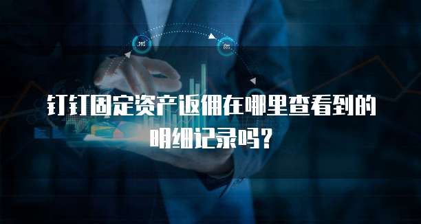 钉钉固定资产返佣在哪里查看到的明细记录吗?