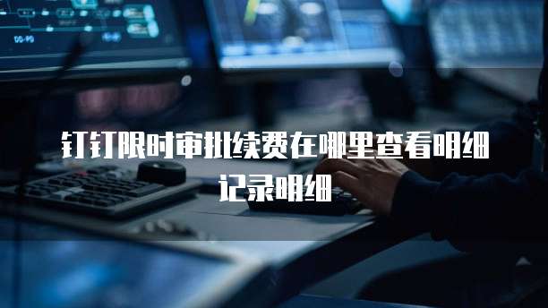 钉钉限时审批续费在哪里查看明细记录明细