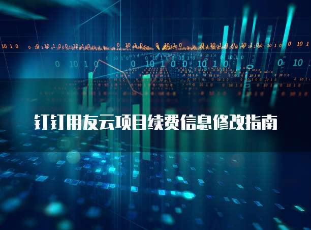钉钉用友云项目续费信息修改指南
