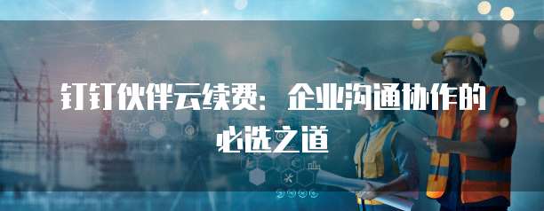 钉钉伙伴云续费:企业沟通协作的必选之道