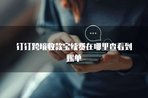 钉钉跨境收款宝续费在哪里查看到账单