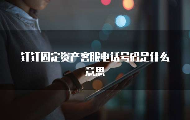 钉钉固定资产客服电话号码是什么意思