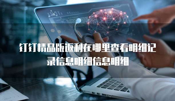 钉钉精品版返利在哪里查看明细记录信息明细信息明细