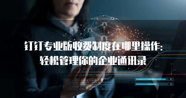 钉钉专业版收费制度在哪里操作:轻松管理你的企业通讯录