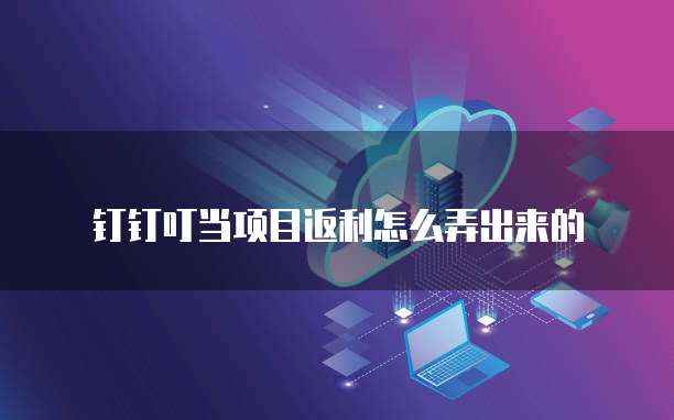 钉钉叮当项目返利怎么弄出来的
