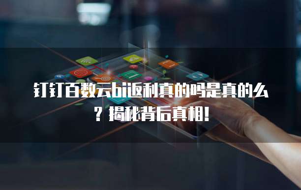 钉钉百数云bi返利真的吗是真的么？揭秘背后真相！
