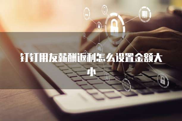 钉钉用友薪酬返利怎么设置金额大小