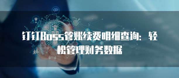 钉钉Boss管账续费明细查询:轻松管理财务数据