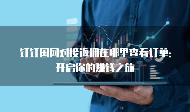 钉钉国网对接返佣在哪里查看订单:开启你的赚钱之旅