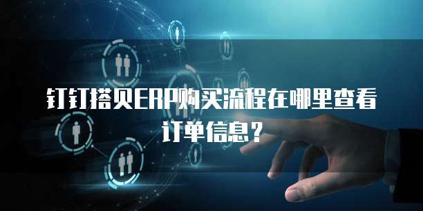 钉钉搭贝ERP购买流程在哪里查看订单信息?