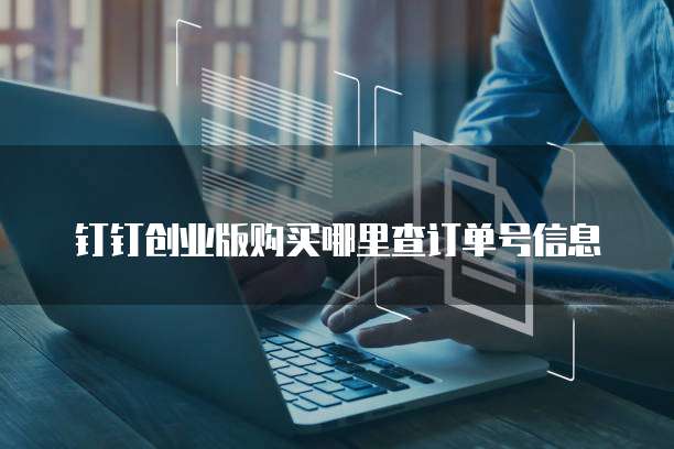 钉钉创业版购买哪里查订单号信息
