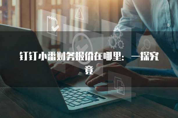 钉钉小番财务报价在哪里:一探究竟
