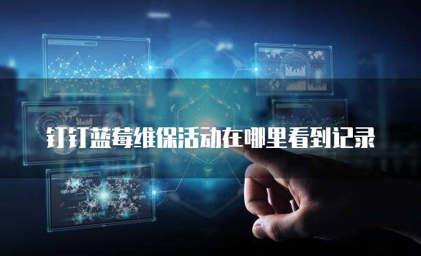 钉钉蓝莓维保活动在哪里看到记录