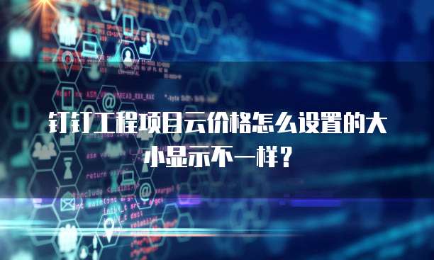 钉钉工程项目云价格怎么设置的大小显示不一样?