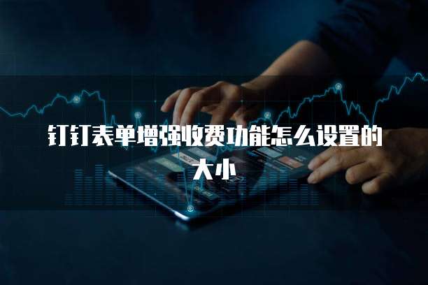 钉钉表单增强收费功能怎么设置的大小