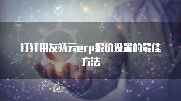 钉钉用友畅云erp报价设置的最佳方法