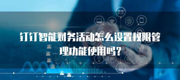 钉钉智能财务活动怎么设置权限管理功能使用吗?