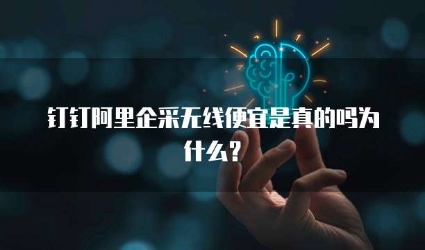 钉钉阿里企采无线便宜是真的吗为什么?