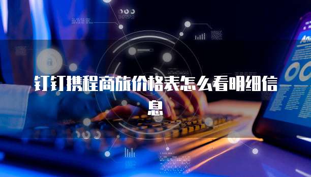 钉钉携程商旅价格表怎么看明细信息