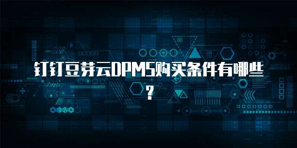 钉钉豆芽云DPMS购买条件有哪些?