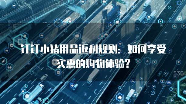 钉钉小猪用品返利规则:如何享受实惠的购物体验?