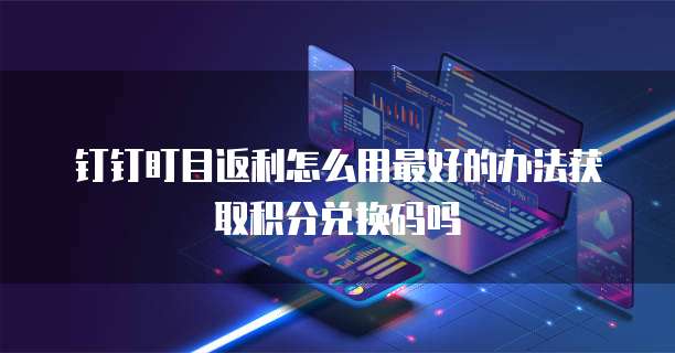 钉钉盯目返利怎么用最好的办法获取积分兑换码吗