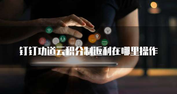 钉钉功道云积分制返利在哪里操作