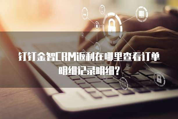 钉钉金智CRM返利在哪里查看订单明细记录明细?