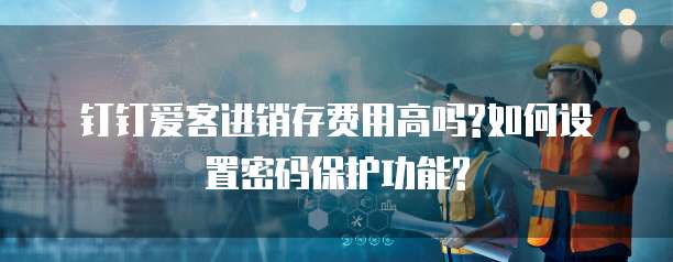 钉钉爱客进销存费用高吗?如何设置密码保护功能?