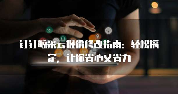 钉钉鲸采云报价修改指南:轻松搞定,让你省心又省力