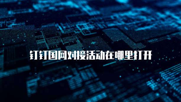 钉钉国网对接活动在哪里打开