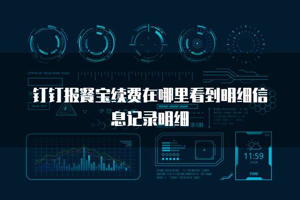 钉钉报餐宝续费在哪里看到明细信息记录明细