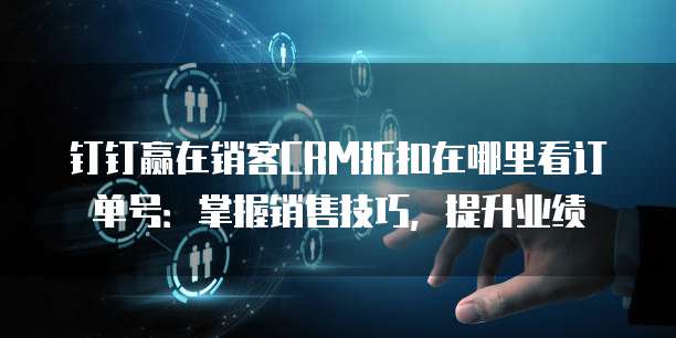 钉钉赢在销客CRM折扣在哪里看订单号:掌握销售技巧,提升业绩