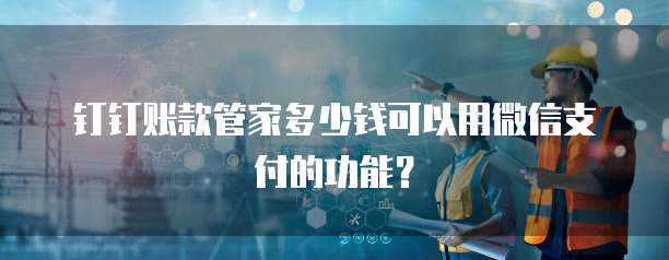 钉钉账款管家多少钱可以用微信支付的功能?