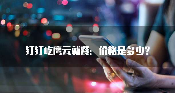 钉钉屹鹰云就餐:价格是多少?