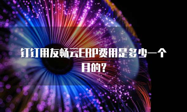 钉钉用友畅云ERP费用是多少一个月的?