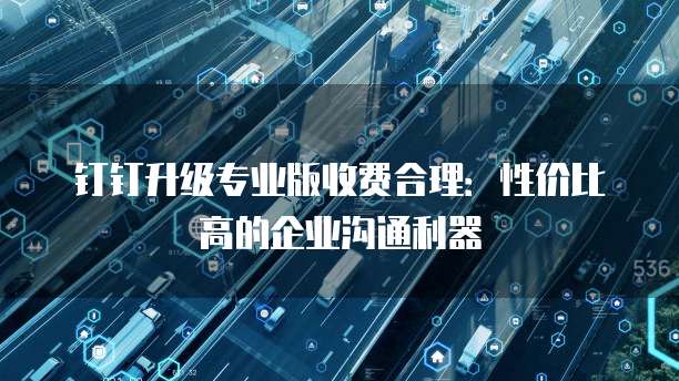 钉钉升级专业版收费合理:性价比高的企业沟通利器