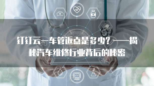 钉钉云一车管返点是多少?——揭秘汽车维修行业背后的秘密