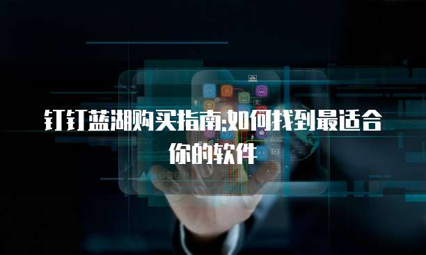 钉钉蓝湖购买指南:如何找到最适合你的软件
