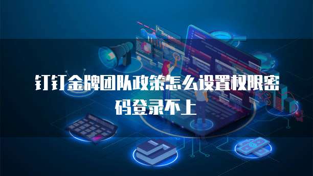 钉钉金牌团队政策怎么设置权限密码登录不上