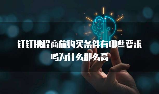 钉钉携程商旅购买条件有哪些要求吗为什么那么高