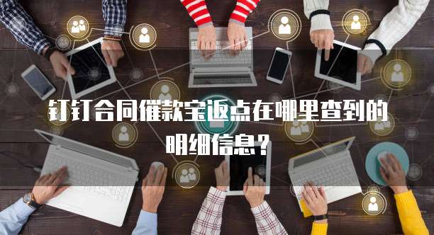 钉钉合同催款宝返点在哪里查到的明细信息?
