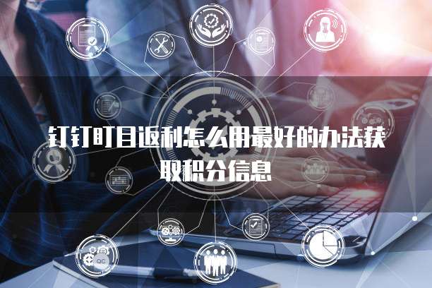 钉钉盯目返利怎么用最好的办法获取积分信息