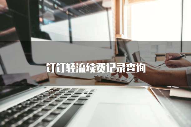 钉钉轻流续费记录查询