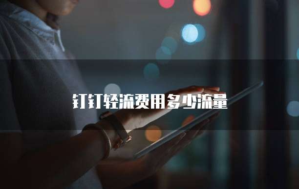 钉钉轻流费用多少流量