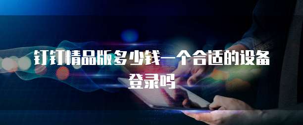 钉钉精品版多少钱一个合适的设备登录吗