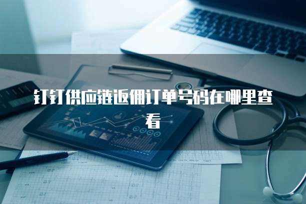 钉钉供应链返佣订单号码在哪里查看