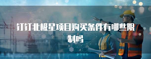 钉钉北极星项目购买条件有哪些限制吗