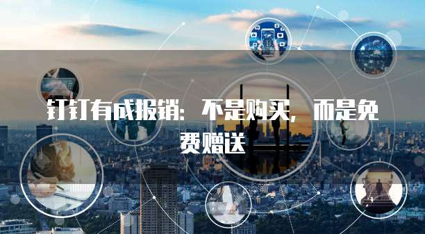 钉钉有成报销:不是购买,而是免费赠送