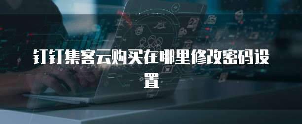 钉钉集客云购买在哪里修改密码设置